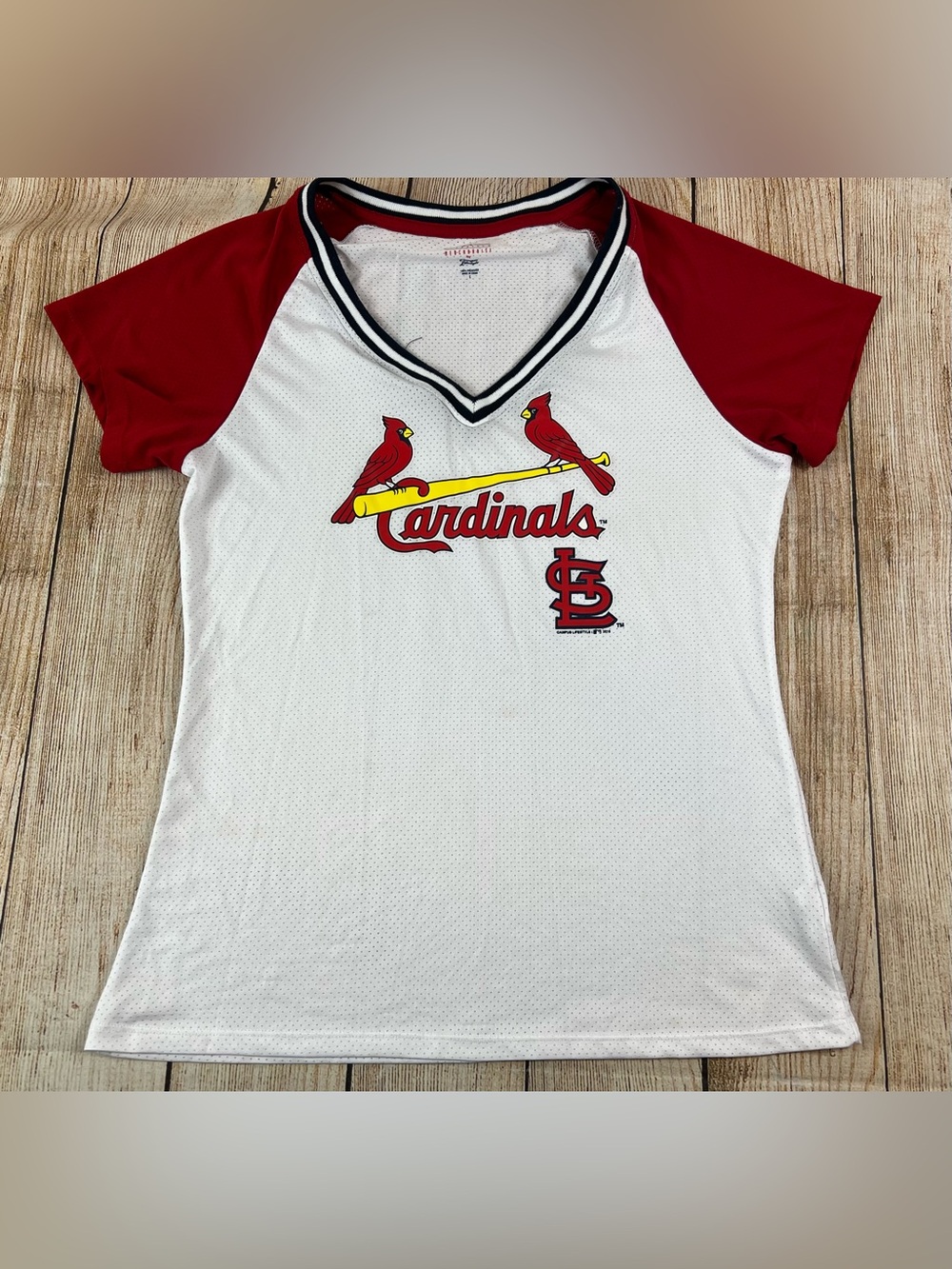 Women’s Campus Lifestyle St Louis Cardinals Jersey Mesh Shirt Size Large